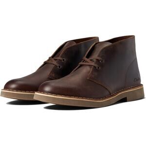 Clarks Men 11M Beeswax Leather Bushacre 2 Chukka Boots Lace Up Classic LB15-12